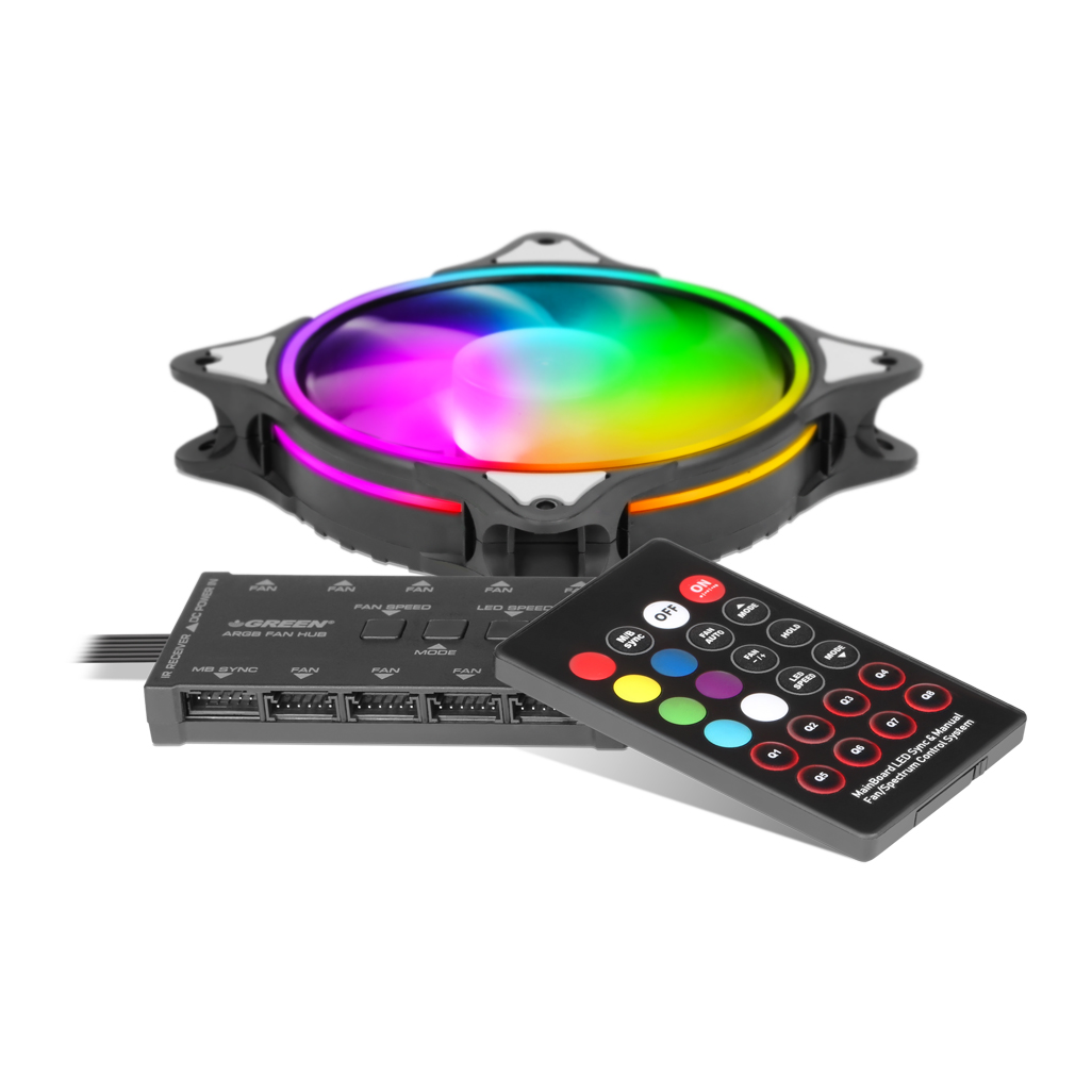 فن کیس گرین HURACAN FAN GFK120M-ARGB - Image 6